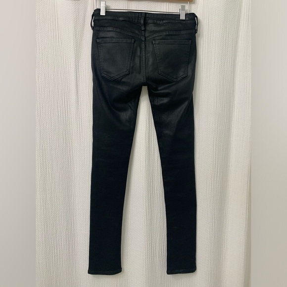C Of H Los Angeles Womens Black Shiny Jeans Skinny Size 27 - Picture 1 of 12